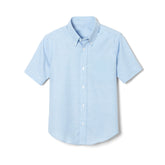 Unisex Light Blue Short Sleeve Oxford Shirt