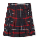 Girl's Navy/Red Plaid 2 Tab Skort