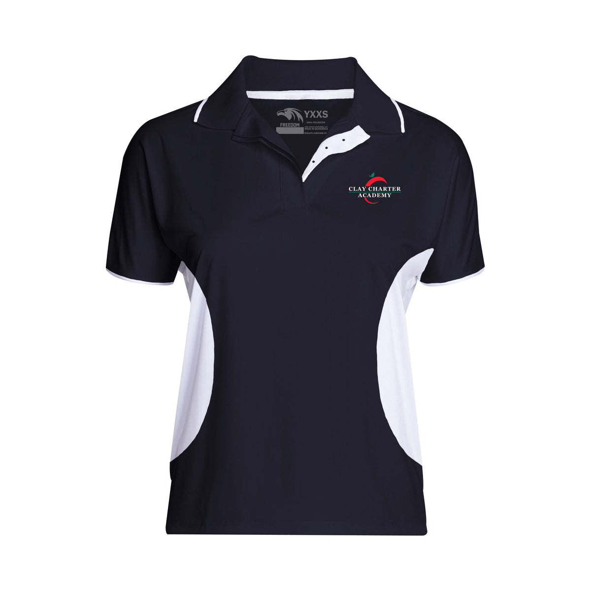 Clay Charter Academy (6-8) - Freedom Activewear Colorblock Polo - While Supplies Last
