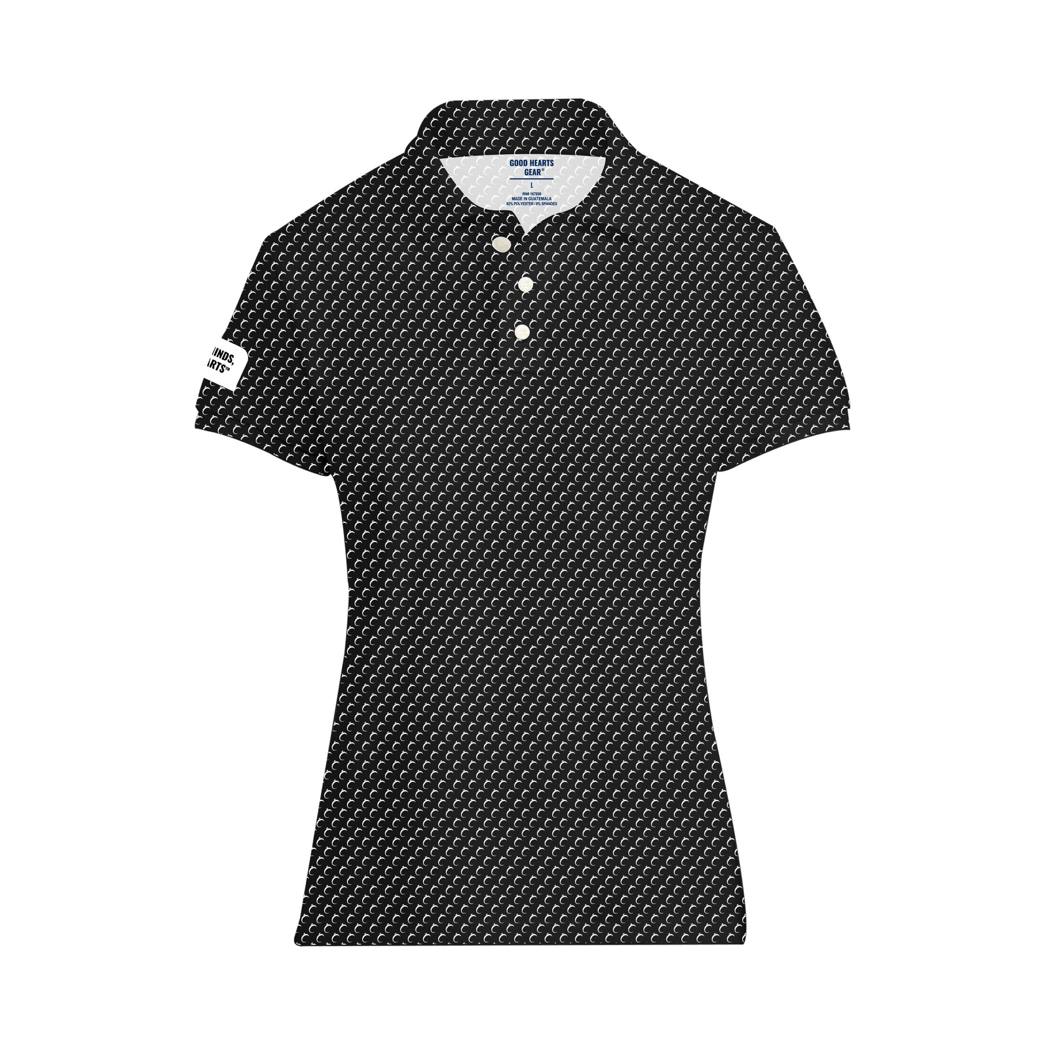 Patriot Performance Black Polo with White Accents Women's Adult / Women's M / Black with White Accents