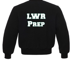 Chaqueta unisex de dos bolsillos con letras Lakewood Ranch Prep